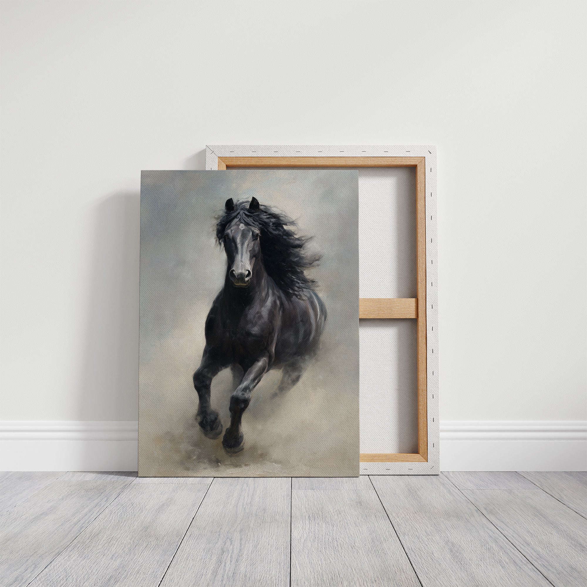 Untamed Spirit Against Dark Walls