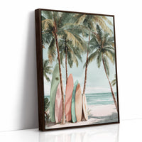 Boards Resting Under Palms