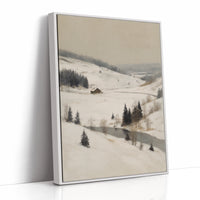 A Cabin Stands Amidst Winter's Embrace