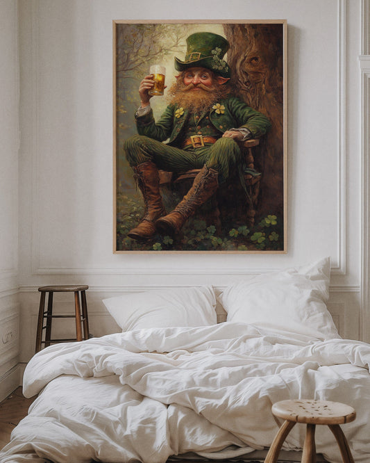 Lucky Leprechaun: Irish Folklore Canvas Wall Art