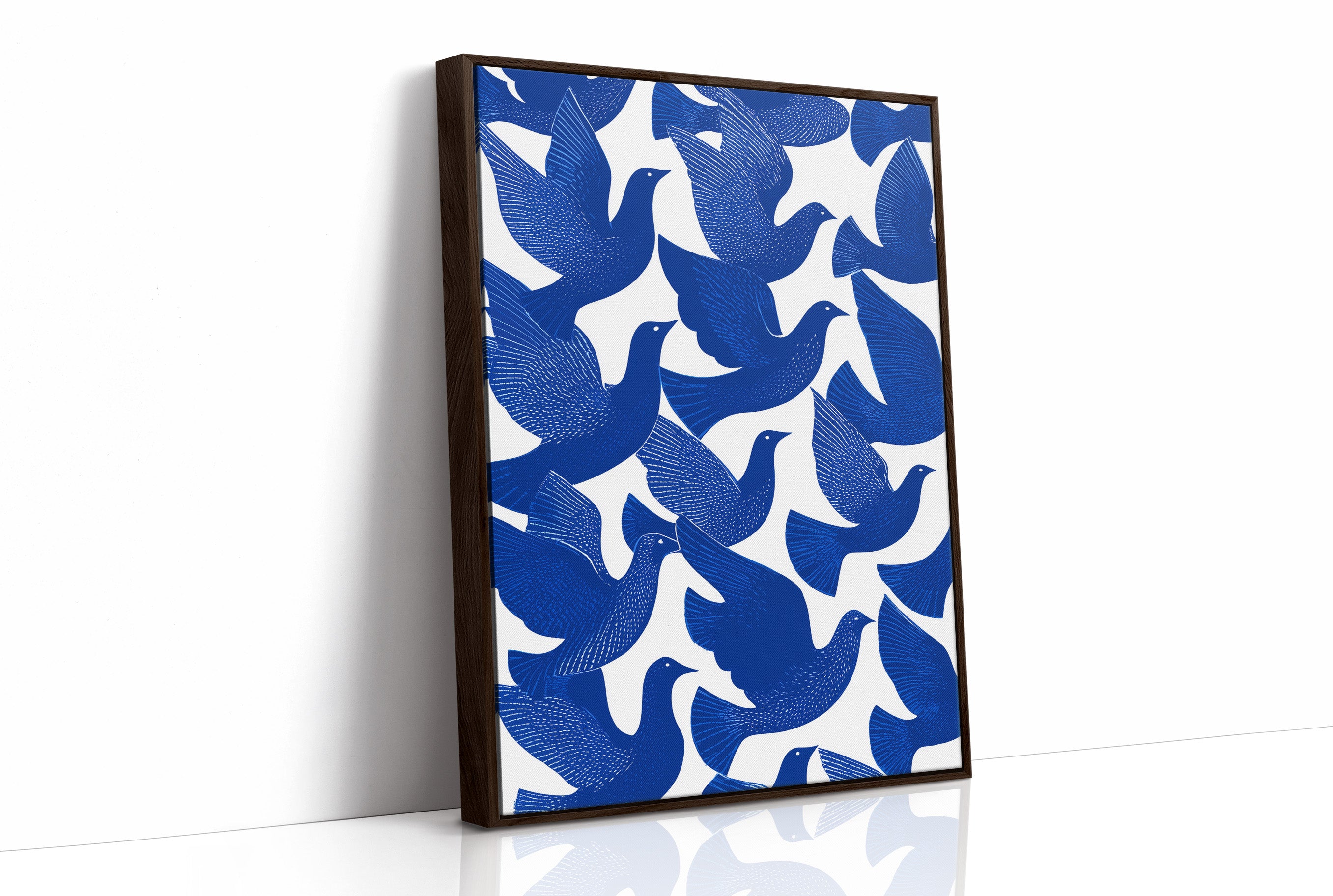 Cobalt Doves Take Flight Together