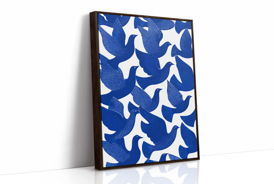 Cobalt Doves Take Flight Together