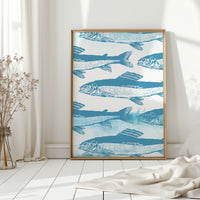 Swimming Through Morning's Coastal Blue