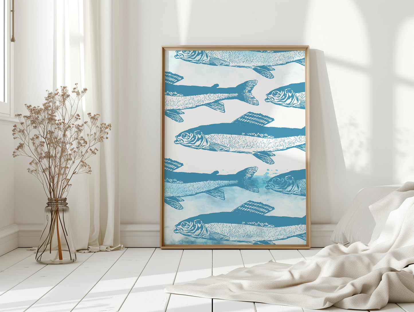 Swimming Through Morning's Coastal Blue