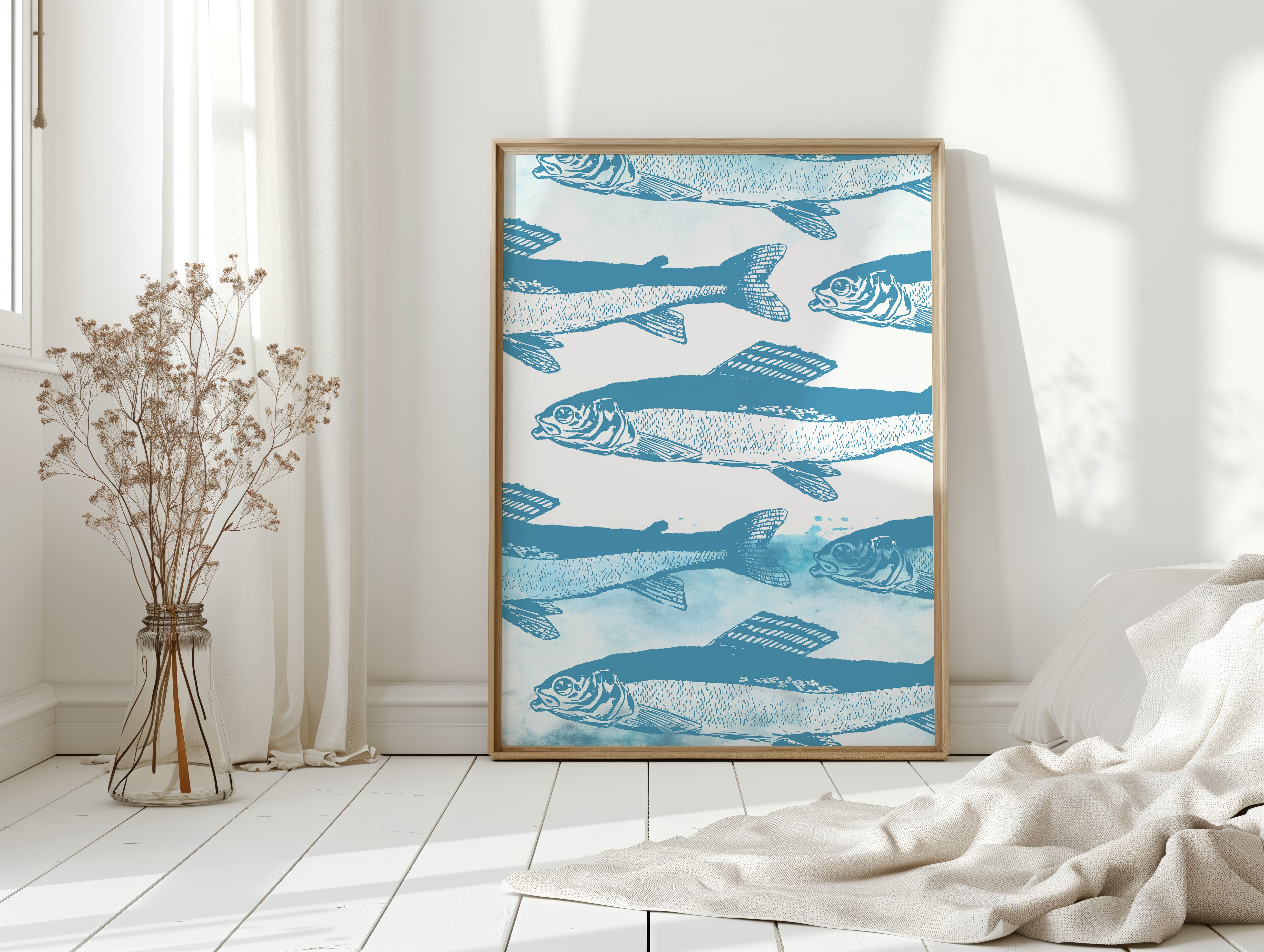 Swimming Through Morning's Coastal Blue