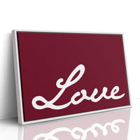Bold Cursive Love in Burgundy