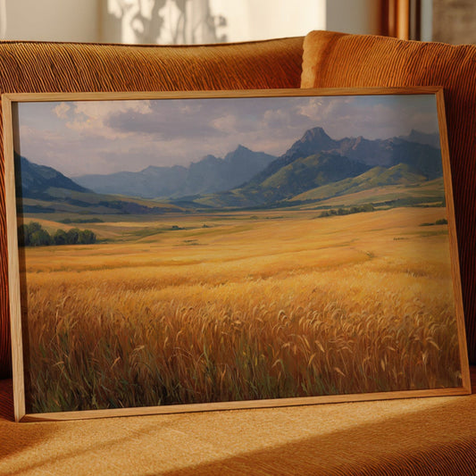 Wheat Fields Bow To Mountain Kings
