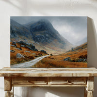 Autumn Path Through Highland Mists