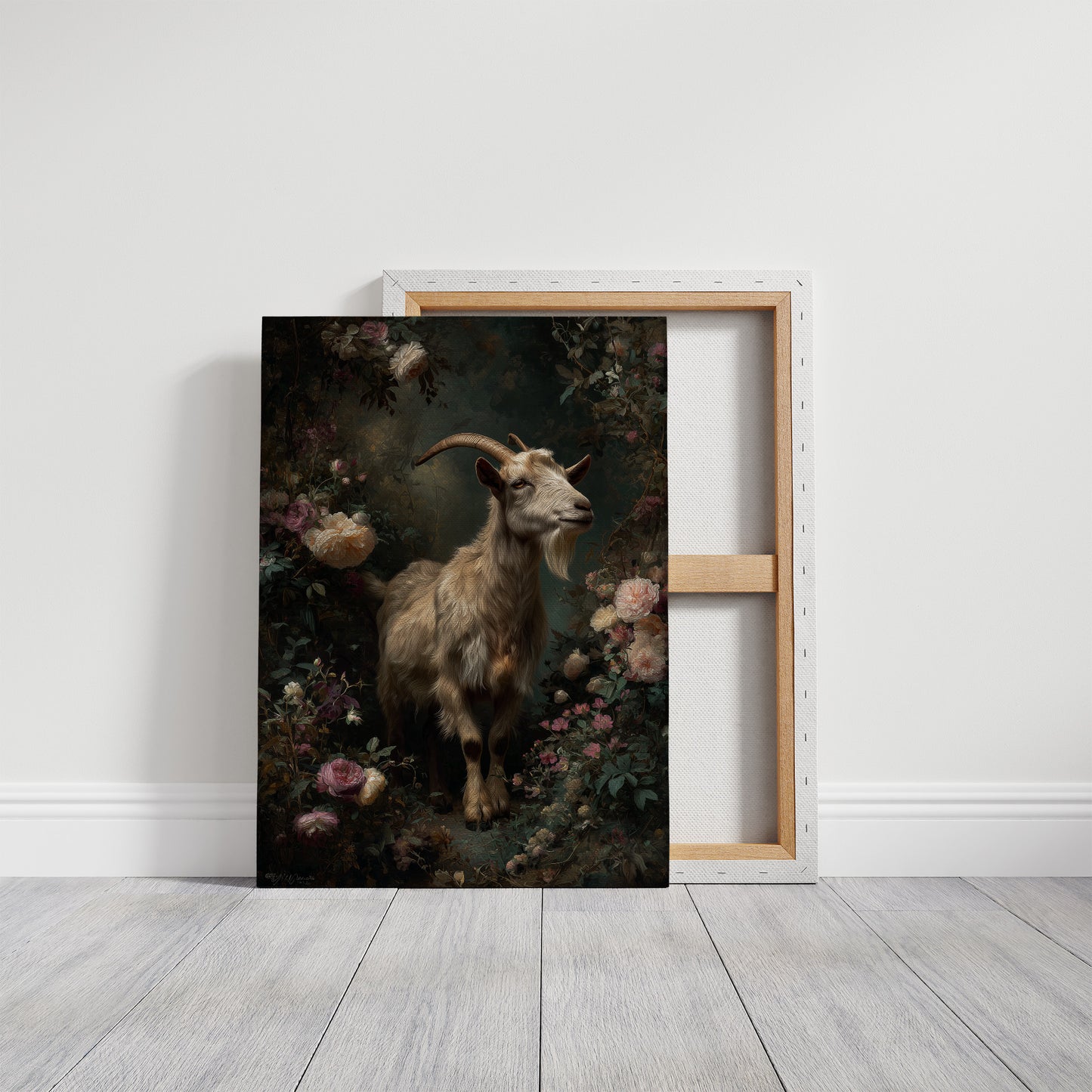 Noble Goat Among Faded Blooms