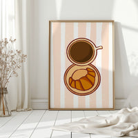 Morning Light Greets Fresh Croissant