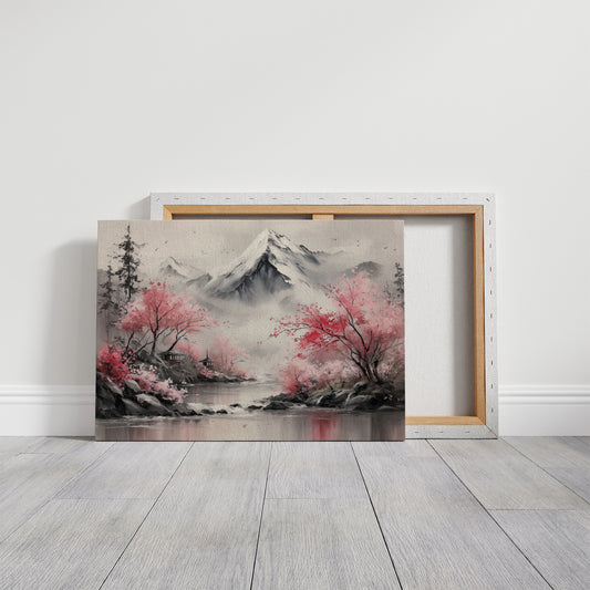 Cherry Blossoms Guard Mountain Temples