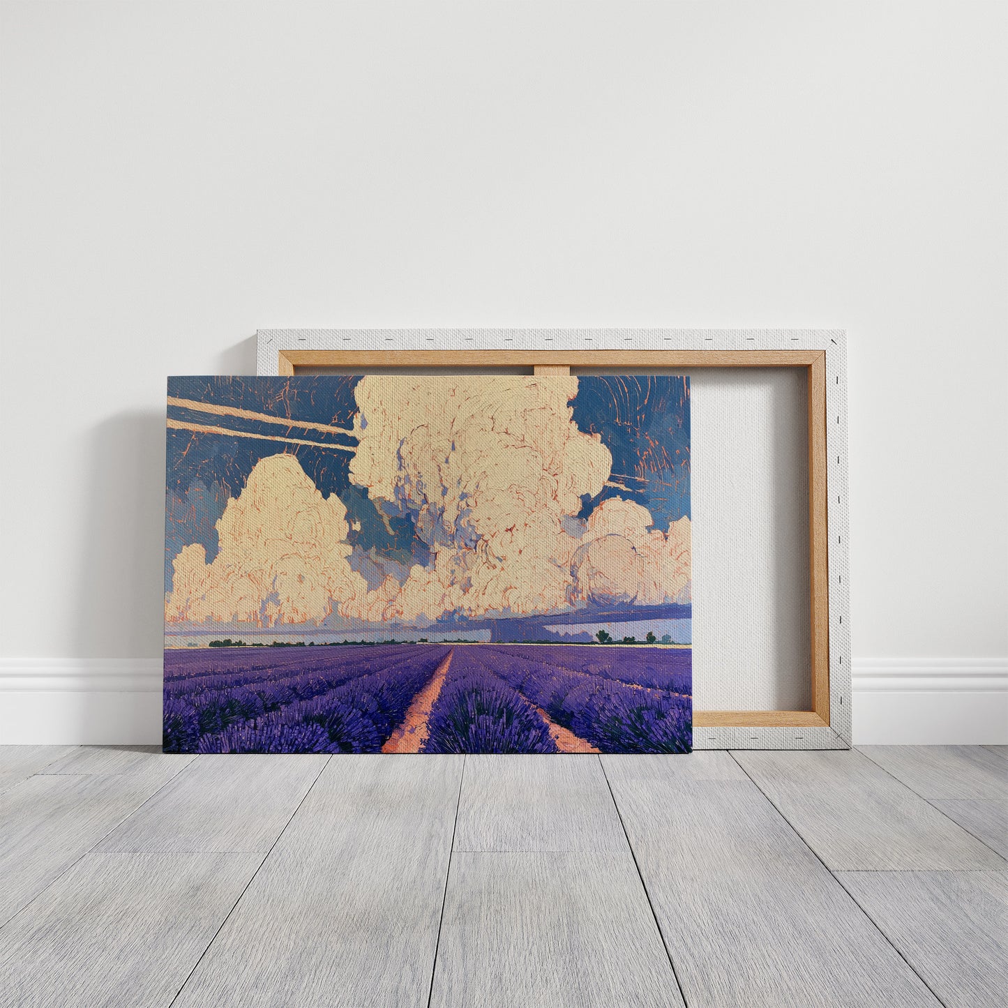 Lavender Rows To A Towering Sky
