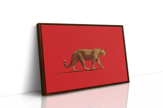 Leopard in Crimson Silence