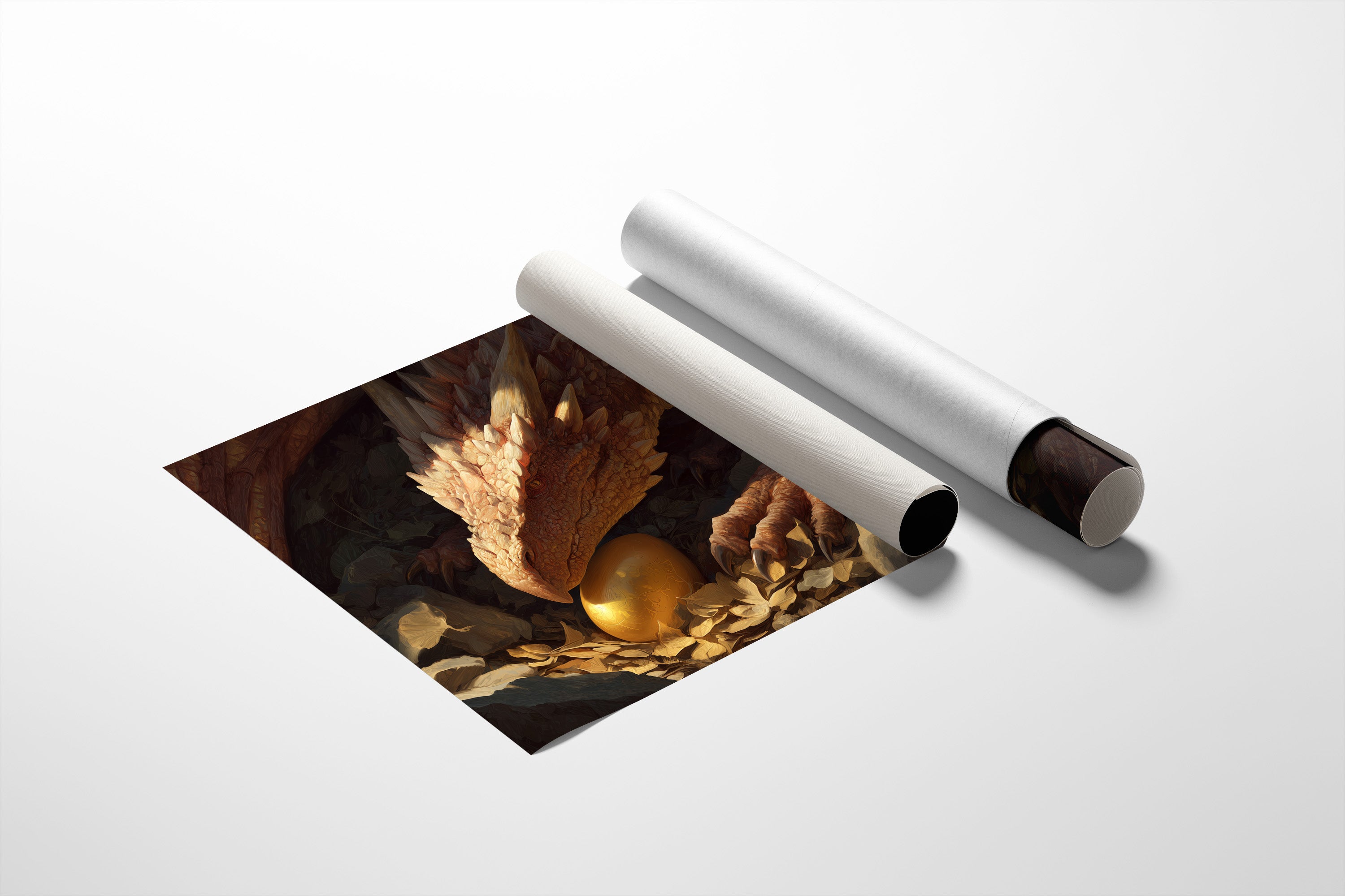 Dragon's Treasure Among Ancient Tomes