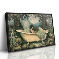 Clawfoot Tub Under a Forest Moon