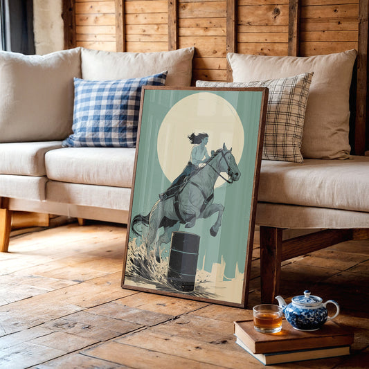 Moonlit Barrel Racing Through Time