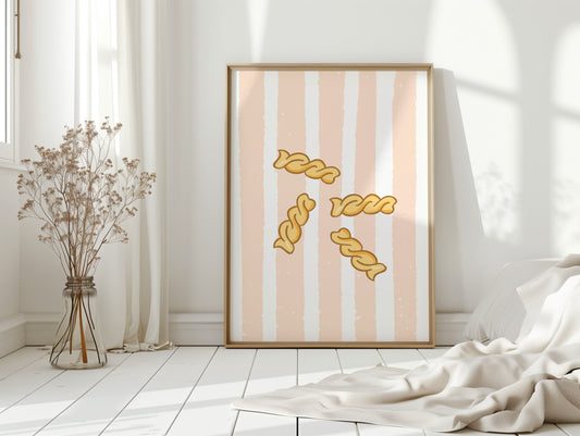 Pasta Dances Through Blush Stripes