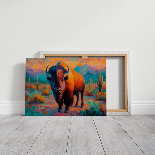 Sunset Bison Claims Desert Thunder
