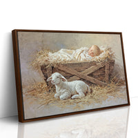 Gentle Lamb Guards Winter's Peace