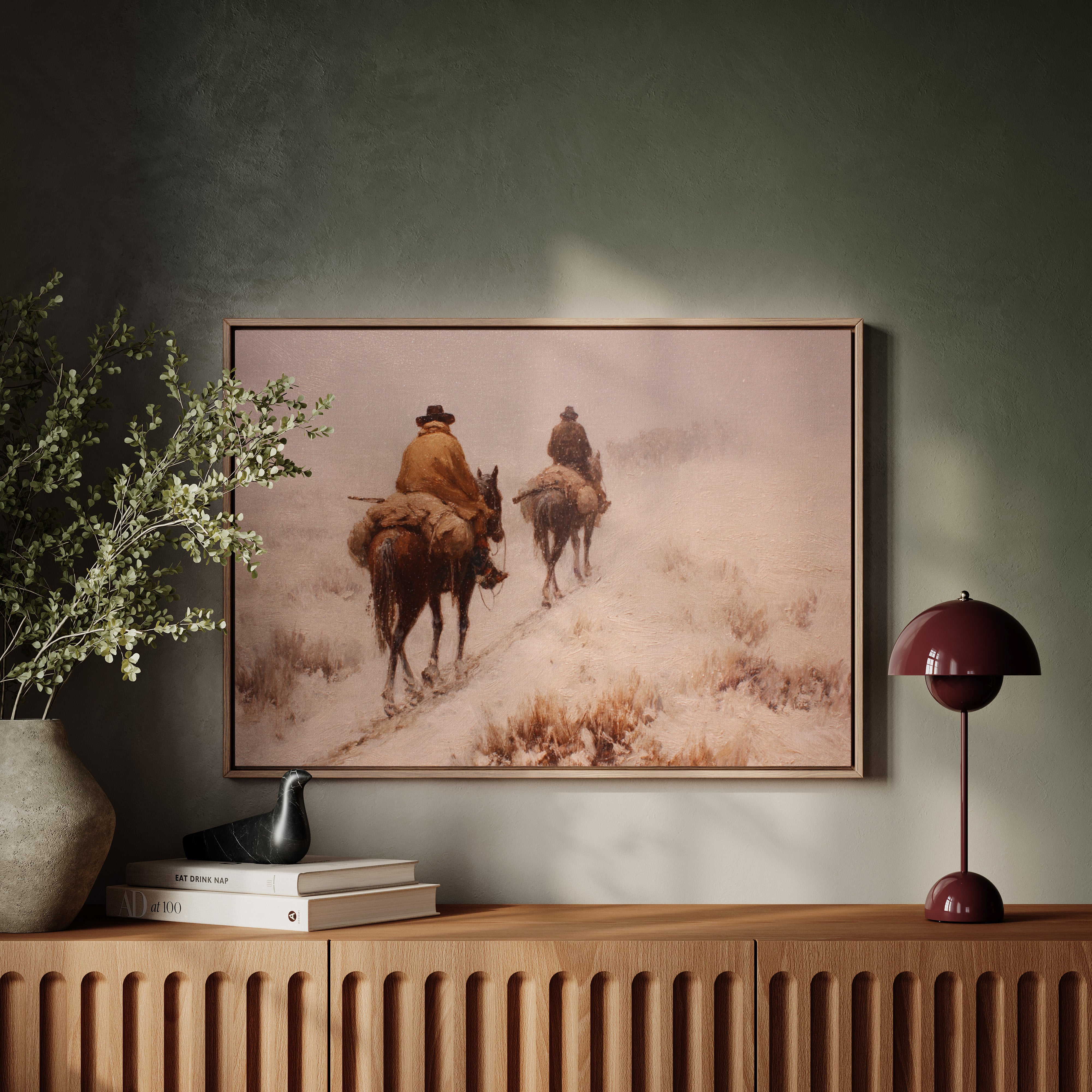 Dusty Trail Leads Through Winter Sage