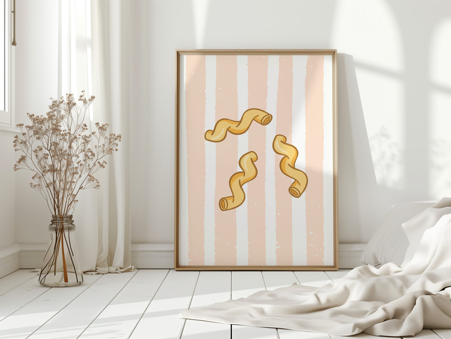 Pasta Dances Through Blush Stripes