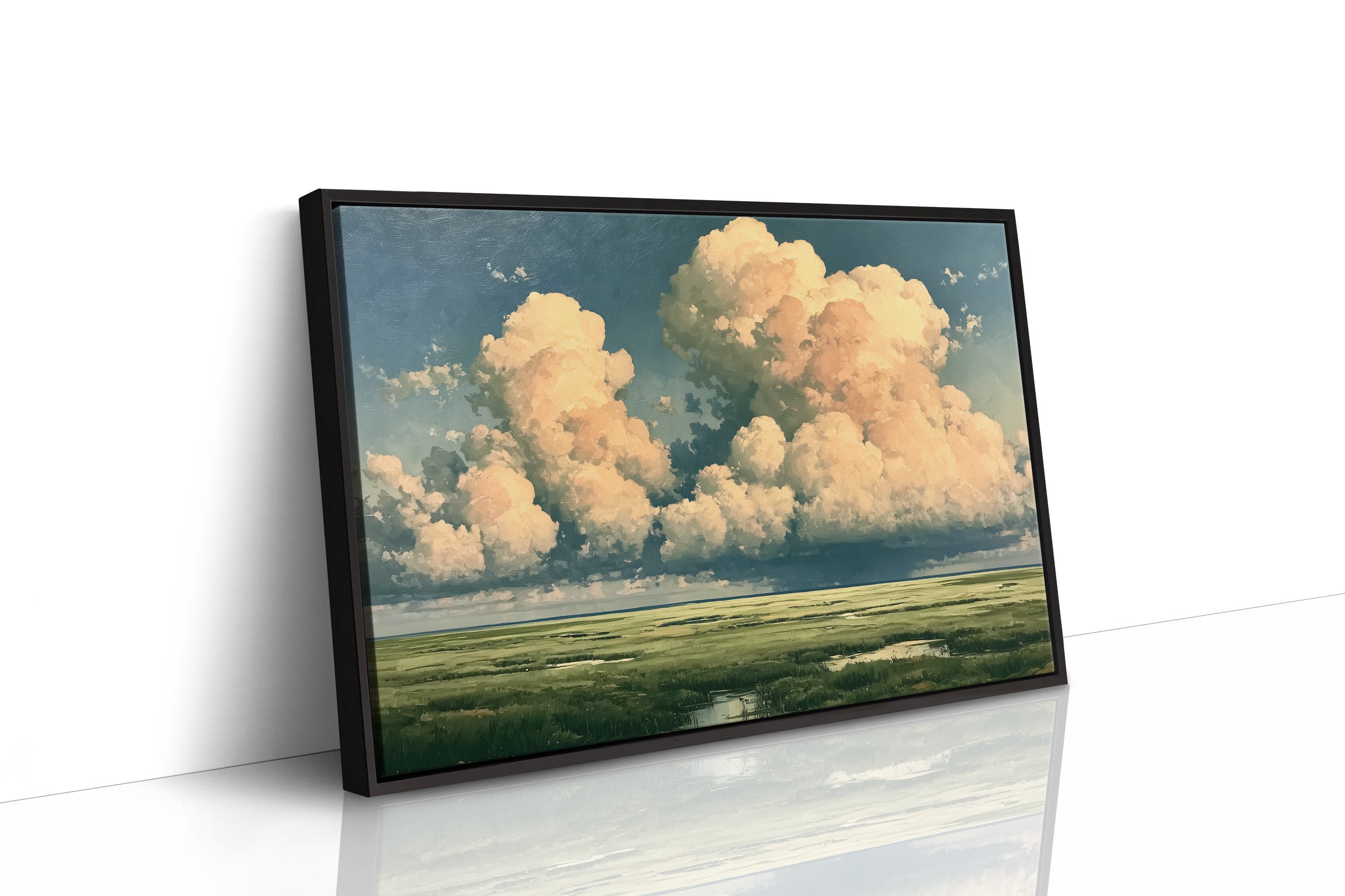 Peach Cloud Over the Marsh