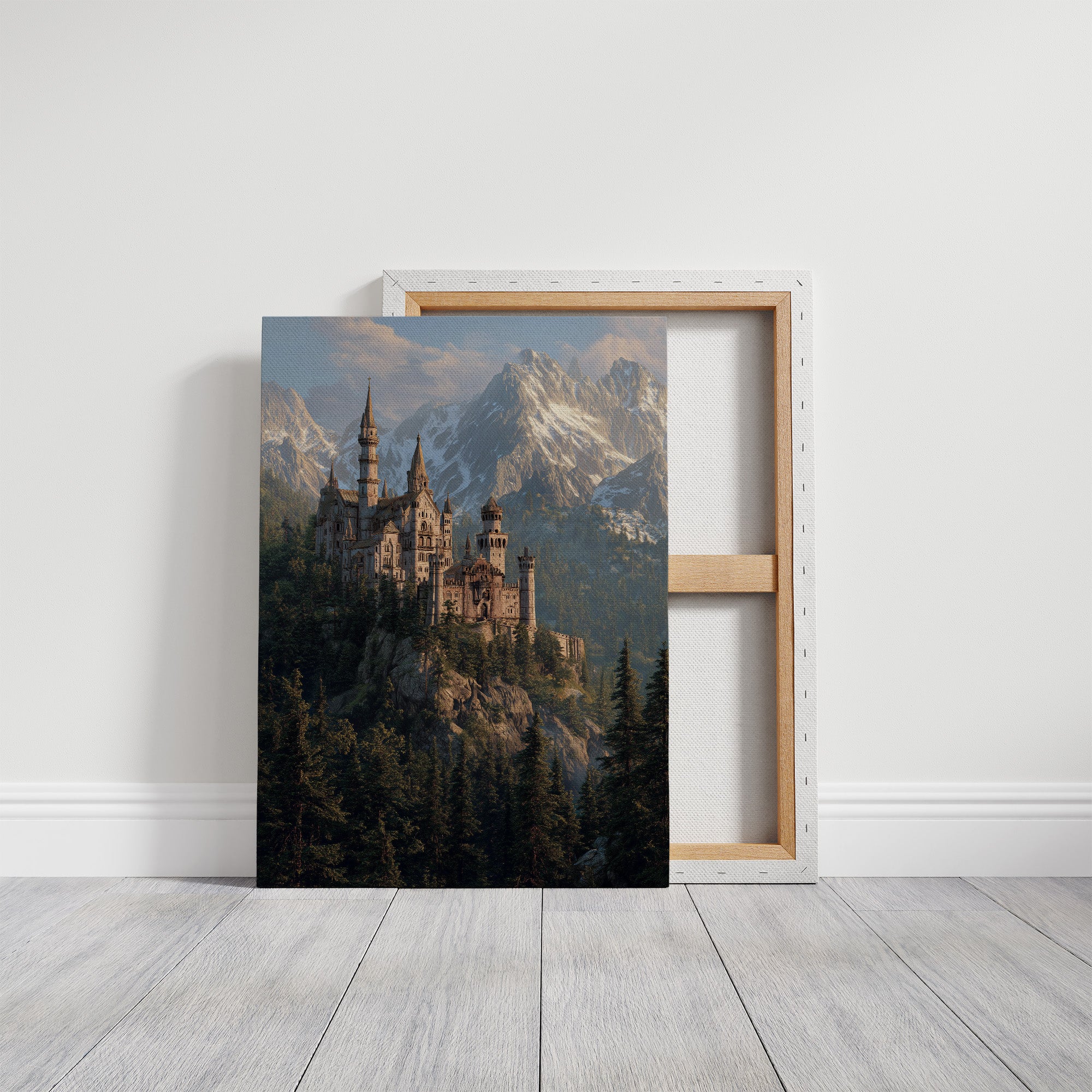 Alpine Fortress Crowns Misty Peaks