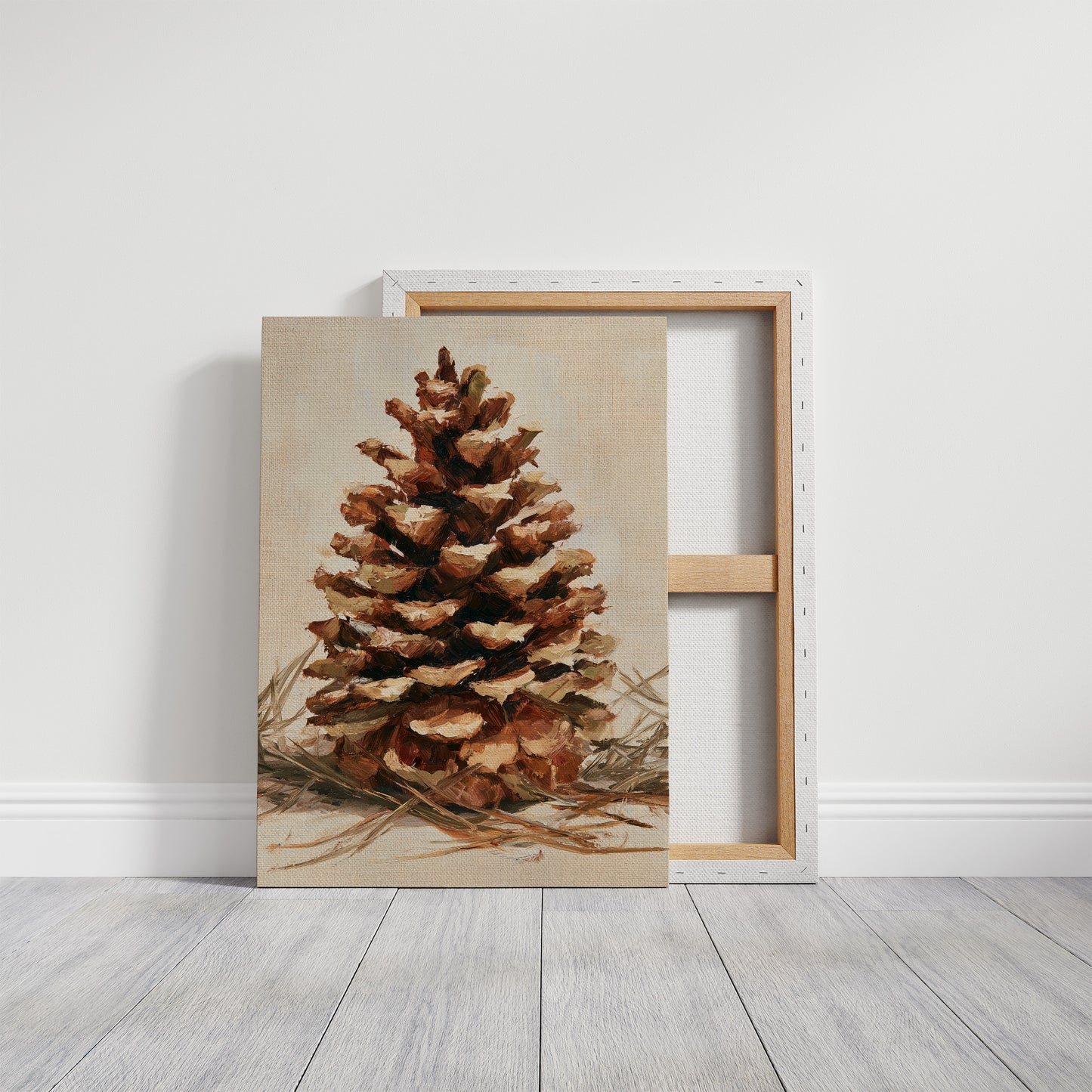 Pinecone Impasto Still Life