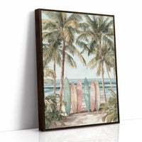Six Boards Under Palm Shade