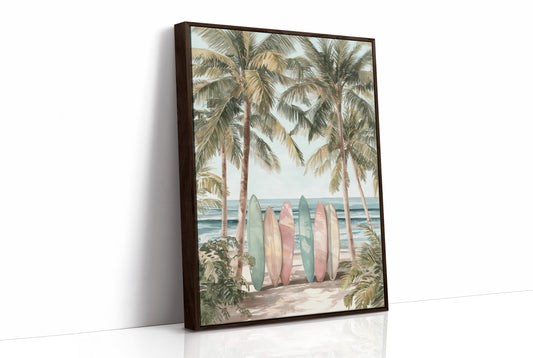 Six Boards Under Palm Shade