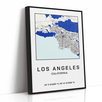 Los Angeles, Mapped in Navy & Gold