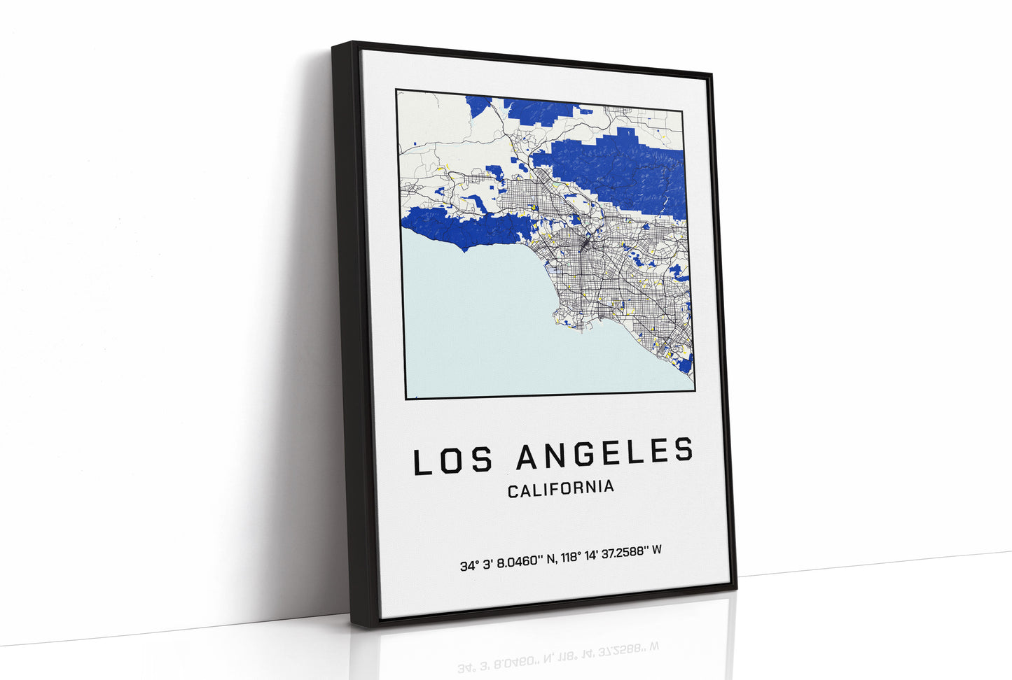 Los Angeles, Mapped in Navy & Gold