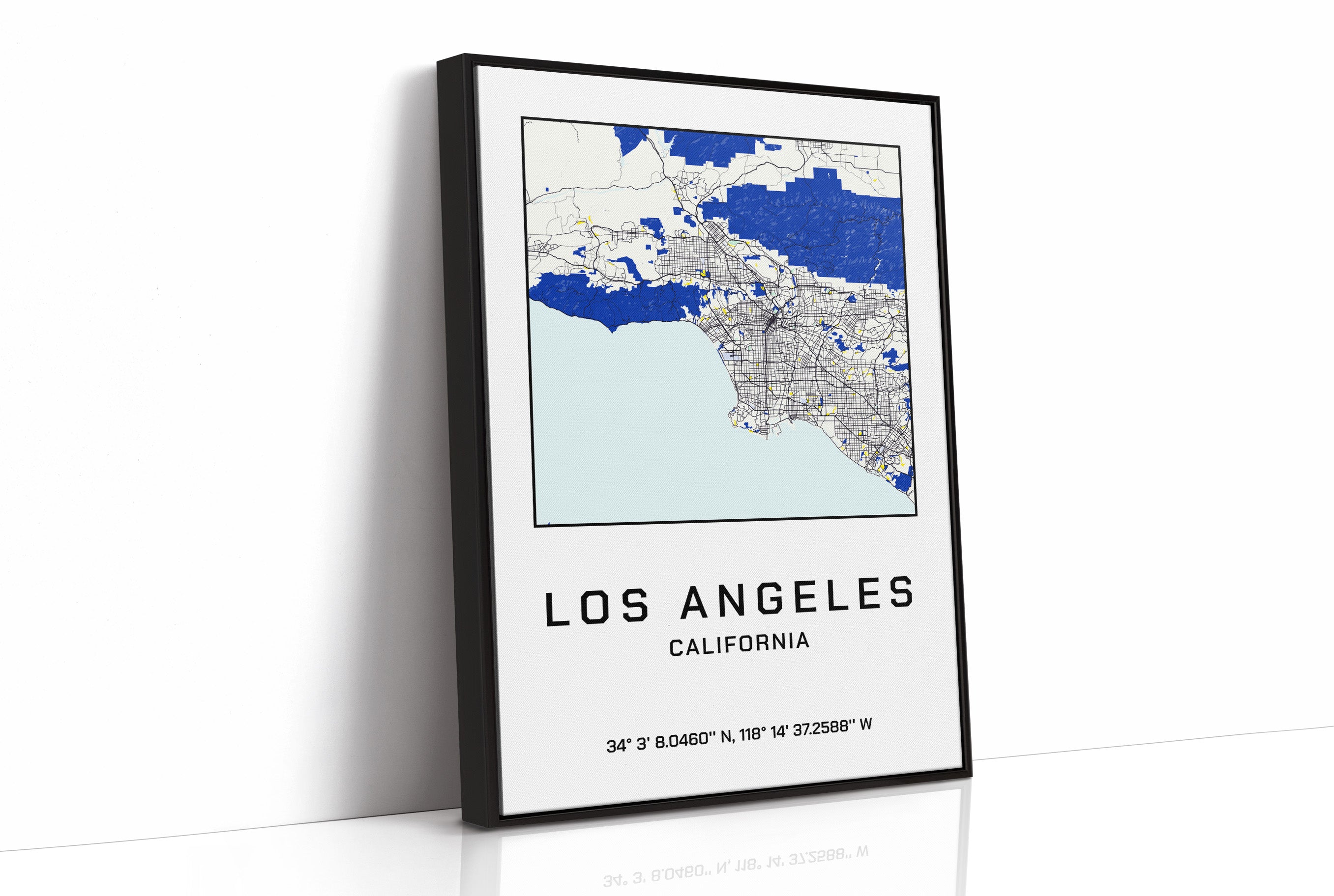 Los Angeles, Mapped in Navy & Gold