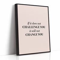 If It Does Not Challenge You It Will Not Change You