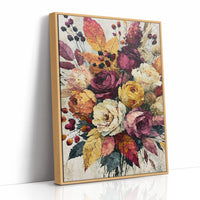 Plum & Marigold, Palette Knife Bloom
