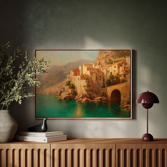 Mediterranean Cliffs Hold Summer's Light