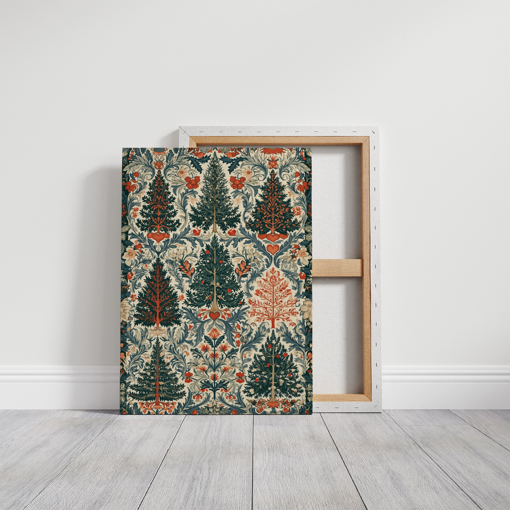 William Morris Style Pine Trees
