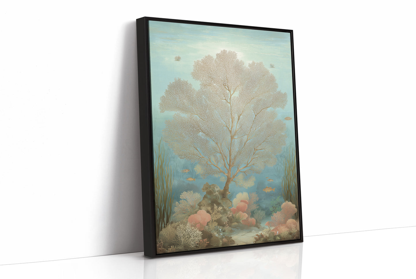 Seafoam Memories In Wooden Frame