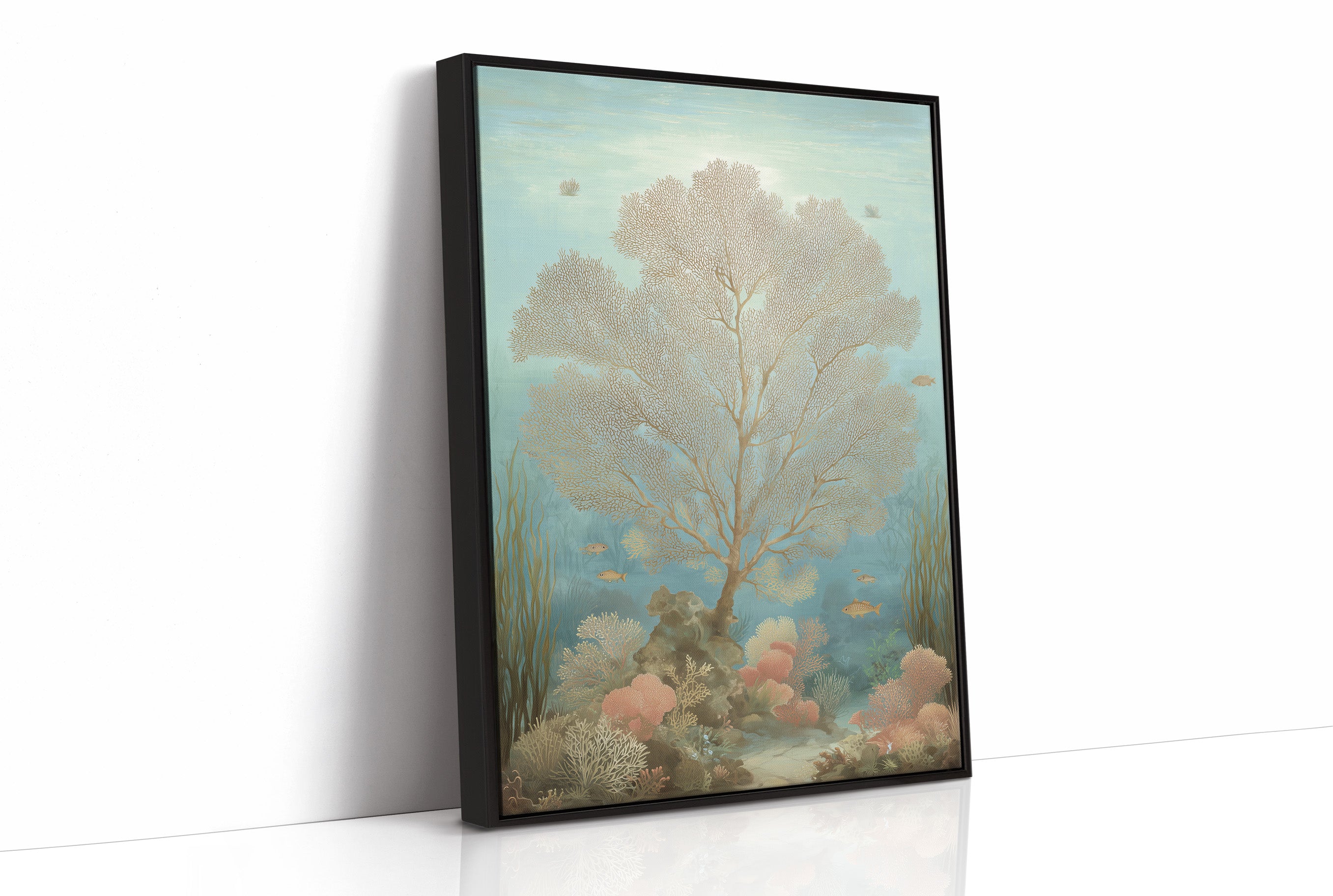 Seafoam Memories In Wooden Frame