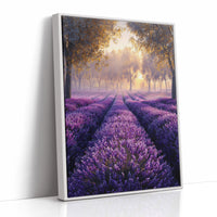 Lavender Fields in Golden Light