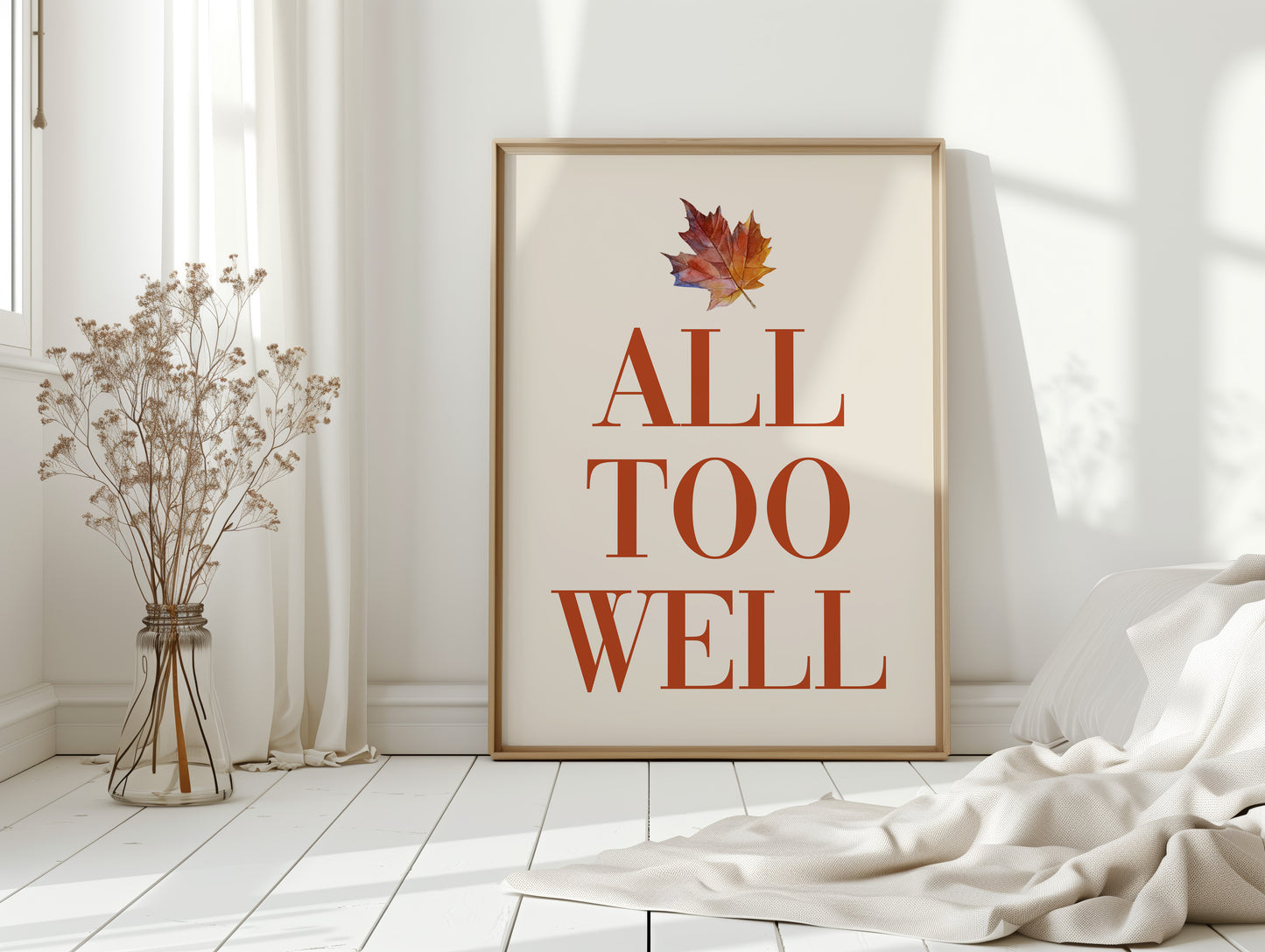 Maple Leaves Write Autumn Letters