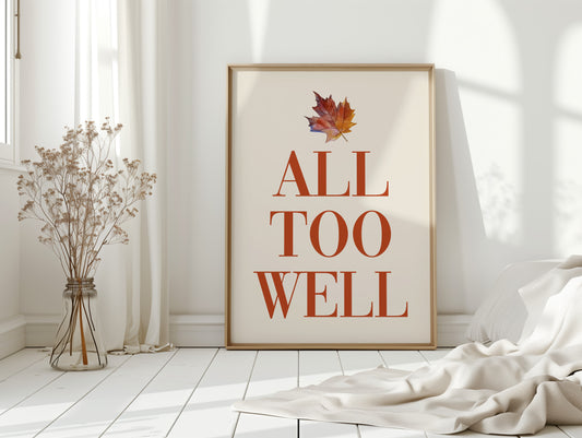Maple Leaves Write Autumn Letters