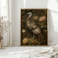 Wild Turkey Among Night Blooms
