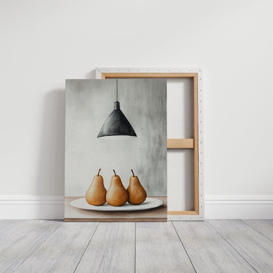Three Pears Under Industrial Light