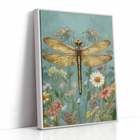 Golden Wings Amidst Wild Blooms