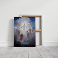 Celestial Ascension Through Radiant Clouds
