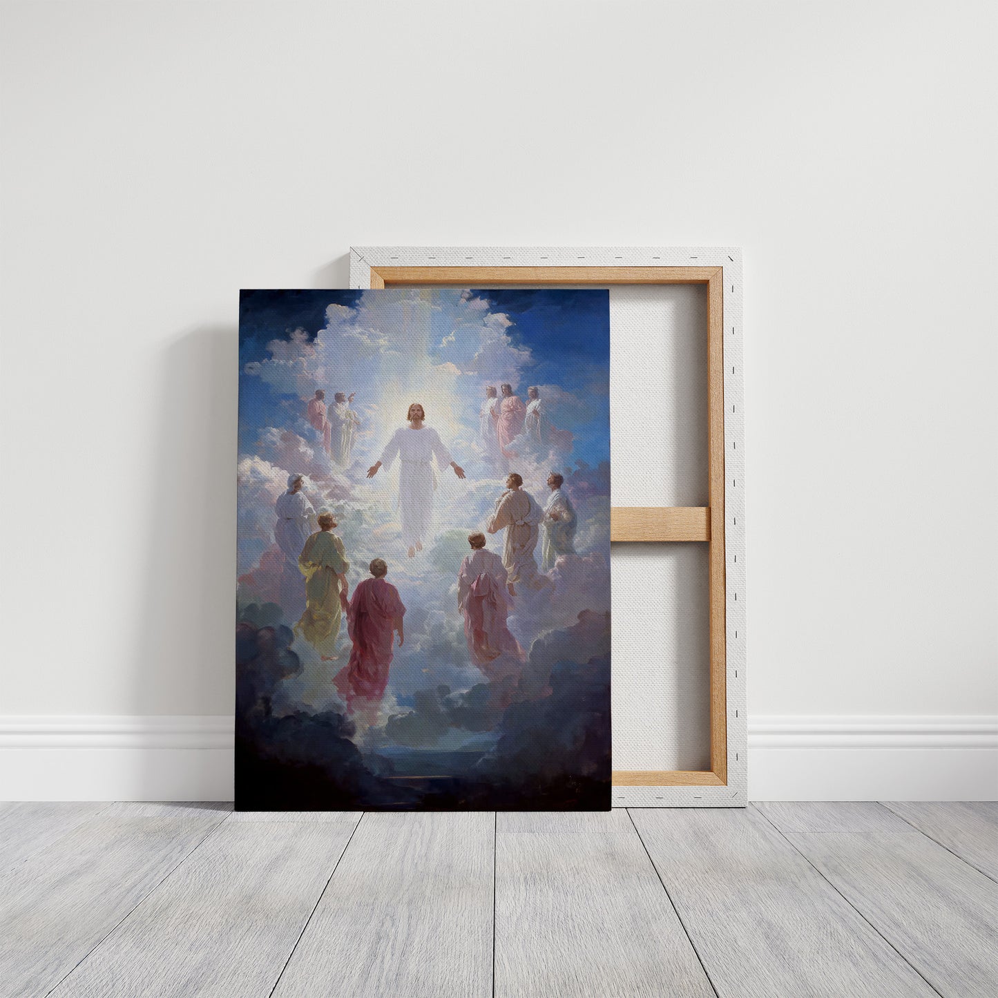 Celestial Ascension Through Radiant Clouds