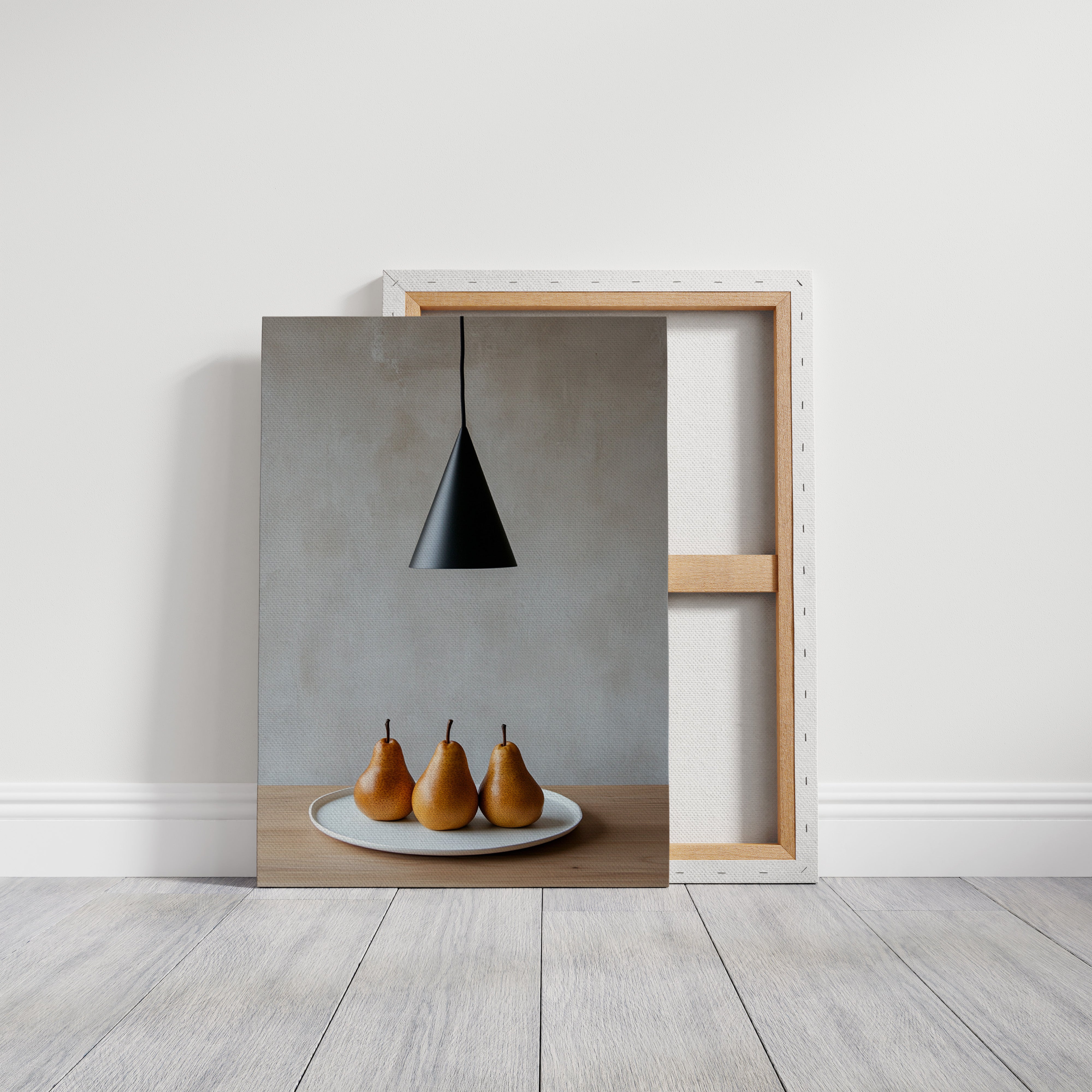 Three Pears Under Modern Light