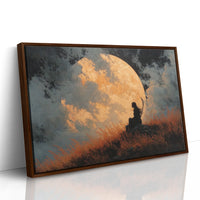 Silhouette Against the Rising Moon