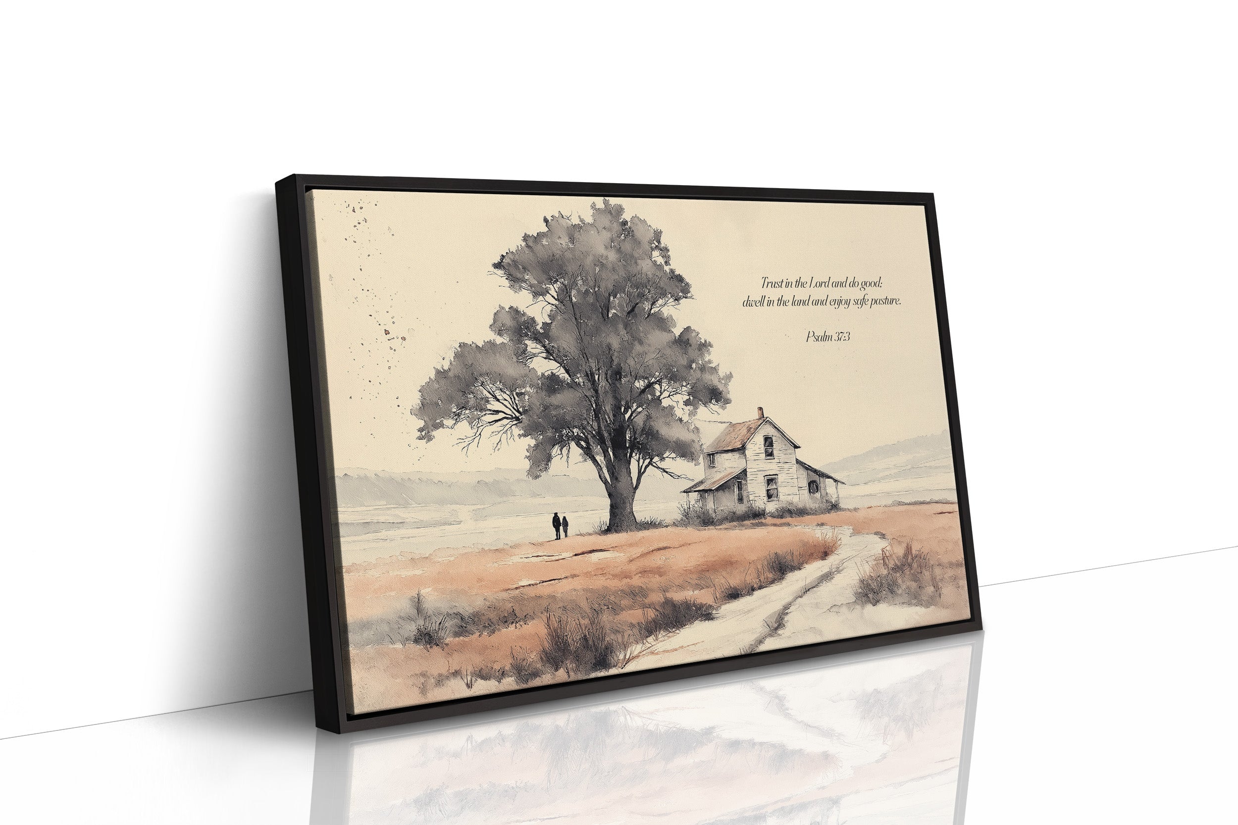 Psalm 37:3 Farmhouse Scripture Art